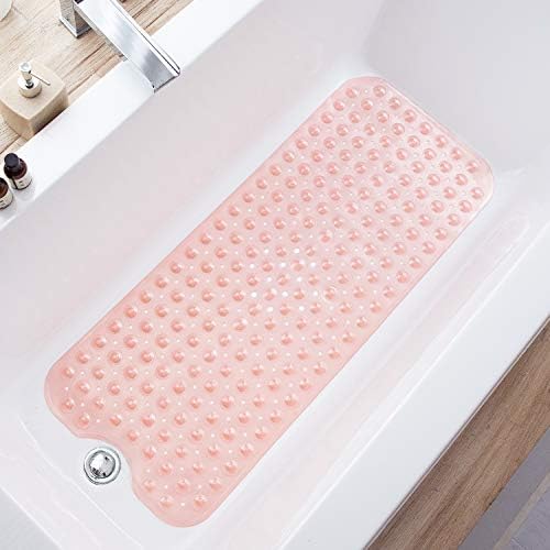 TEESHLY Bathtub Mats for Shower Tub, Extra Long Non-Slip 39 x 16 Inch Bath Mat by TEESHLY