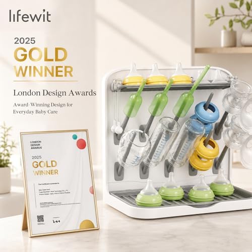 Lifewit 10-Hooks Baby Bottle Drying Rack - Image 5