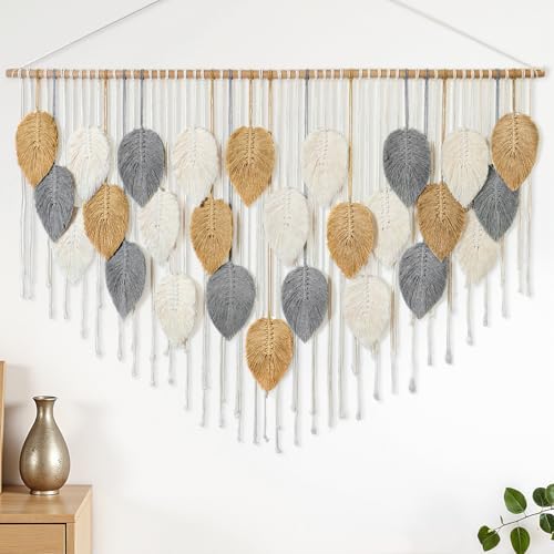 Large Macrame Wall Hanging Boho Woven Tapestry Chic Modern Home Decorations by KHOYIME