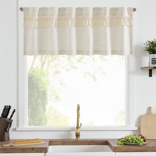 jinchan Linen Valance Curtain - Image 2