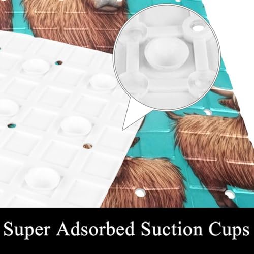 Shower Mat Bathtub Mat, 26.8x15.1 inch, Non-Slip Bath Mat - Image 3
