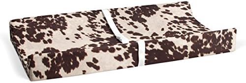 Western Cowboy Changing Pad Cover Super Soft Brown Cowhide - Image 5