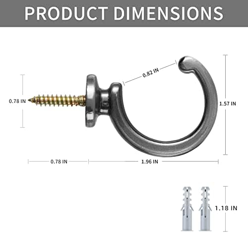 DeSS 4 Pack Curtain Holdbacks Curtain Tiebacks Hooks Wall Mounted Curtain Hooks - Image 3