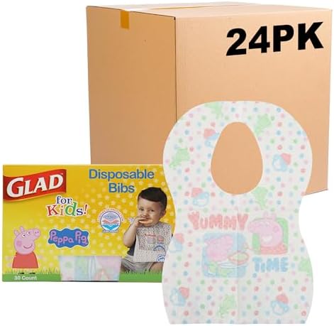 Glad for Kids Peppa Pig Paper Bibs by GladTrashFoodStorage
