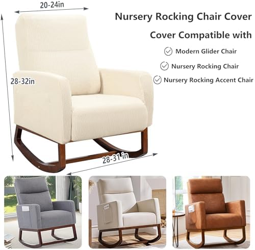 Nursery Rocking Chair Cover, Modern Glider Chair Cover - Image 3