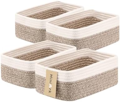 MiniArk Small Storage Baskets for Organizing | Closet Organizer Bins | Shelf by MiniArkStorageBasketsHome
