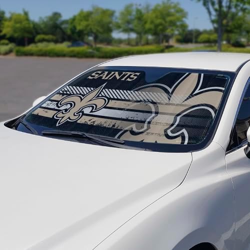 Fanmats NFL Windshield Sun Auto Shade, Sun Shield Sun Visor Accordion tri-fold - Image 2
