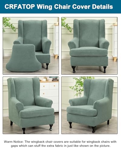 CRFATOP Wingback Chair Covers Wing Armchair Slipcovers - Image 2
