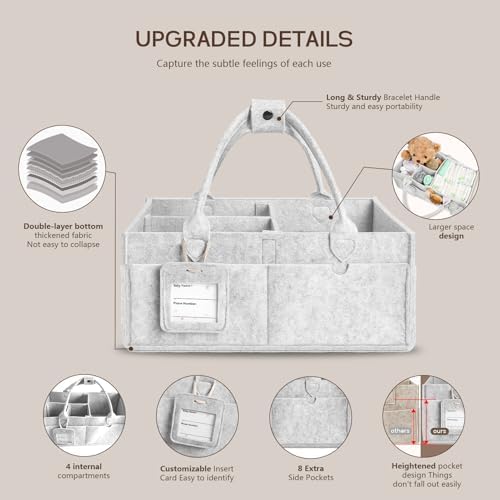 2PCS Diaper Caddy Organizer, Large Baby Caddy Organizer - Image 4
