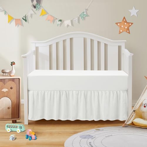 SiinvdaBZX 2-Piece Set Ruffled Crib Skirt & Crib Sheet - Image 5