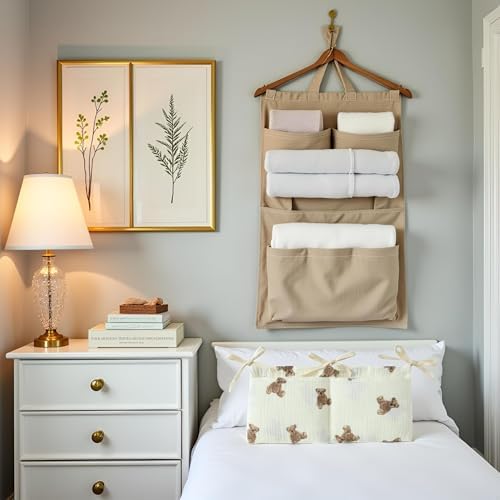 White Bedside Hanging Bags Milk Bottle Bib-Storage Crib Organizer Baby - Image 6