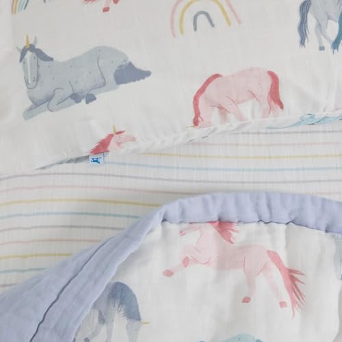 Little Unicorn Toddler Bedding 3-Piece Set | Includes Comforter, Crib Sheet & - Image 4
