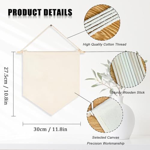 1/3/10Pcs Blank Wall Canvas Banners-Decorative DIY Wall Decor, Baby Shower - Image 2