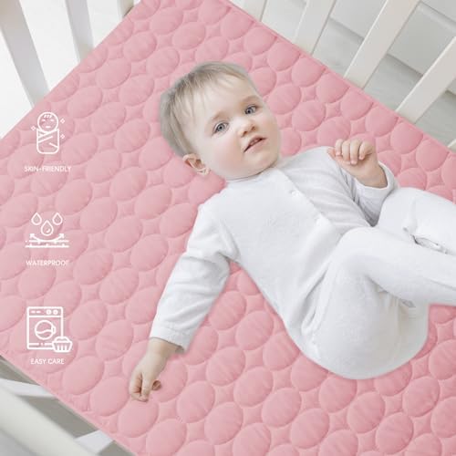 Biloban Crib Mattress Protector Waterproof Sheets Fitted 52” x 28” - Image 3