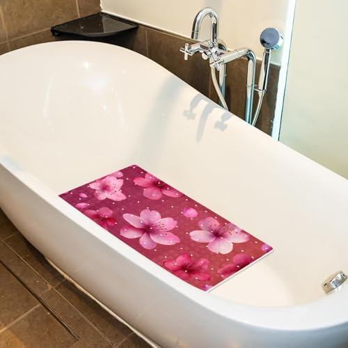 Shower Mat Non Slip, Cherry Blossoms Anti Slip Bath Mat - Image 5