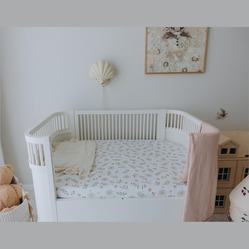 Dreamology Mini Crib Sheets Fitted, 100% Cotton Crib Sheets, 2 Pack - Image 6