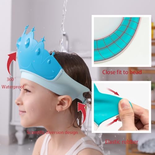 Baby Shower Cap Shield, Baby bath set shower cap, Visor Hat - Image 3