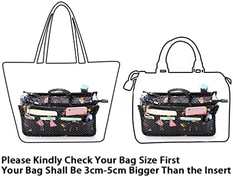 BTSKY Printing Handbag Organizers Inside Purse Insert-High Capacity 13 Pockets - Image 7