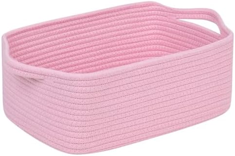 CubesLand Cute and Durable Small Cotton Rope Basket by CubesLand