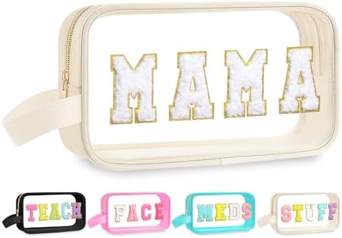 Kacctyen Mama Letter Clear Makeup Bag by Kacctyen