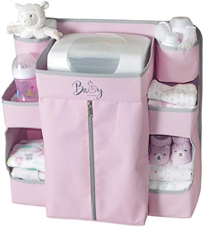 Premium Nursery Organizer for Baby Essentials | Hang on Crib, Changing Table by LlamaBella