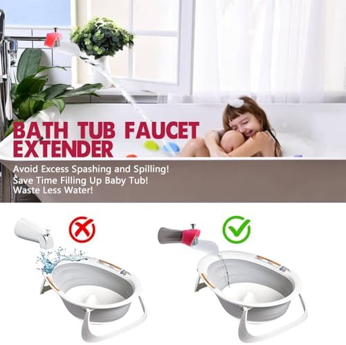 Bath Helper - Bath Tub Faucet Extender - Guides Water Directly from Faucet to - Image 2