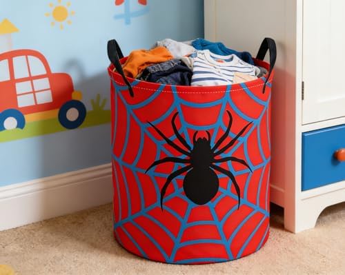 ESSME Laundry Basket, Spider Hamper Collapsible Canvas Waterproof Storage Bin - Image 5