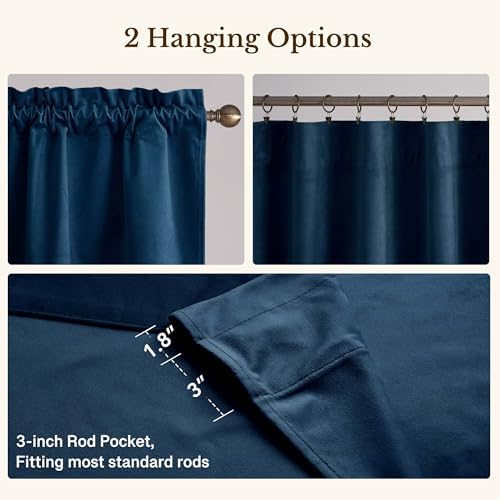 StangH 4-Panel Set Velvet Window Valance, 52x18 Inch - Image 4