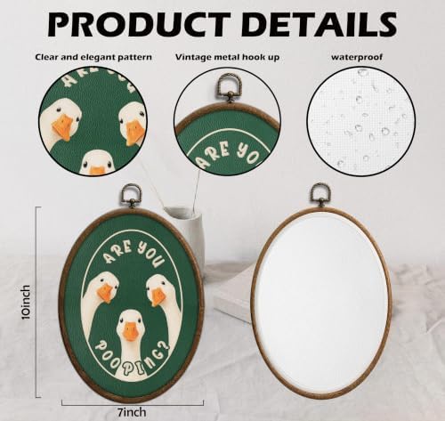 are You Pooping Wall Art, Funny Goose Bathroom Wall Art, Waterproof - Image 2