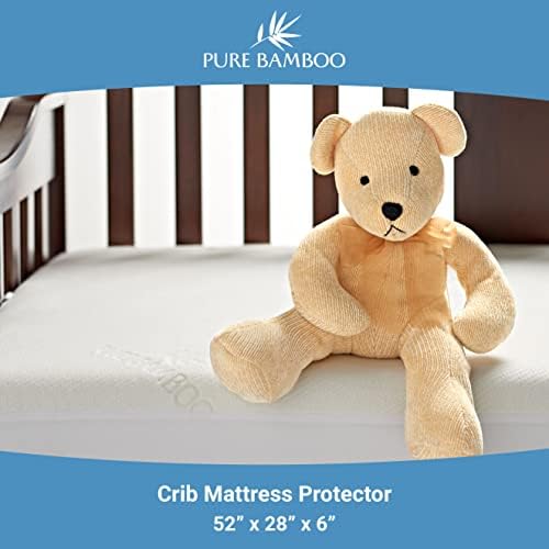 Bamboo Crib Mattress Protector by Pure Bamboo, Waterproof - Image 6