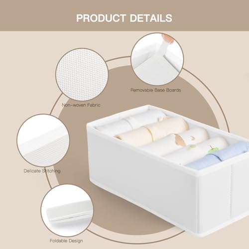 Criusia Drawer Organizer Clothes, 10 Pack Dresser Organizer - Image 4