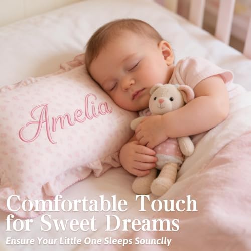 Personalized Embroidered Muslin Toddler Pillowcase - Image 2