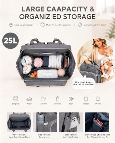 houscly Diaper Bag Backpack - Image 2