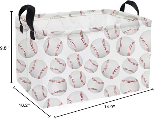Essme Rectangular Baseball Baskets, Kids Storage Box, Easter Basket - Image 2