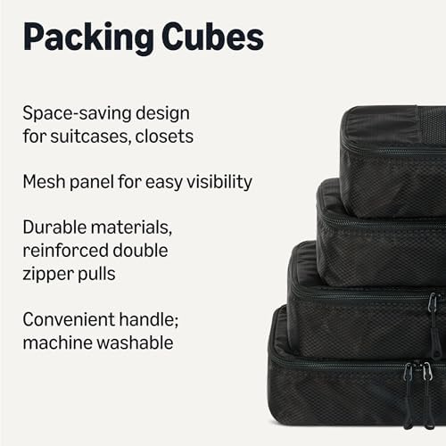 Amazon Essentials 4-Piece Space-Saving Packing Cubes Travel Accessories Set - Image 2