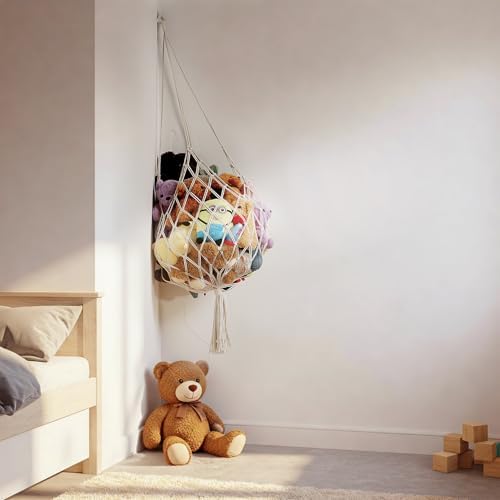 Amdermi Stuffed Animal Storage Hammock Corner Hanging Net Stuffy Animal Hammock - Image 4