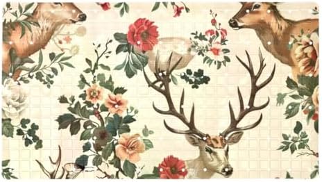 Bathtub Mat Non Slip 26.8x15.1In, Florals Deer Bath Mat by Anna+Cowper