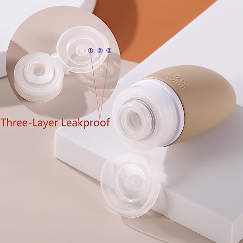 Leak Proof Silicone Travel Bottles, 4 Pack 2oz Liquid Squeezable Refillable - Image 3