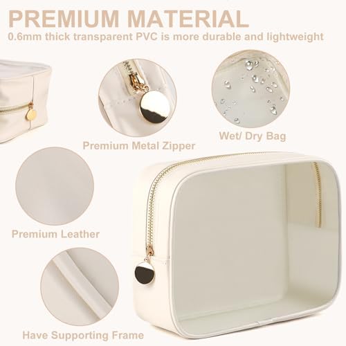 YOPCDJ 4PCS Clear Makeup Bag Set, Waterproof TPU Purse Organizer Pouches - Image 4