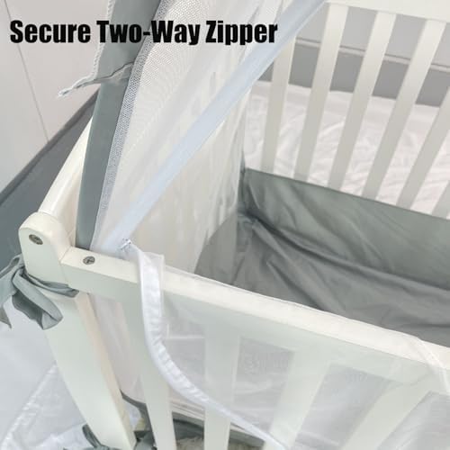 PandaEar Pop Up Crib Tent to Keep Baby from Climbing Out, Breathable Crib Net - Image 6