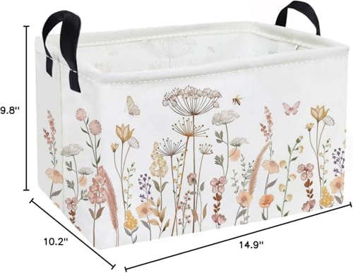 Essme Rectangular Flower Basket, Storage Bins Organizer - Image 2