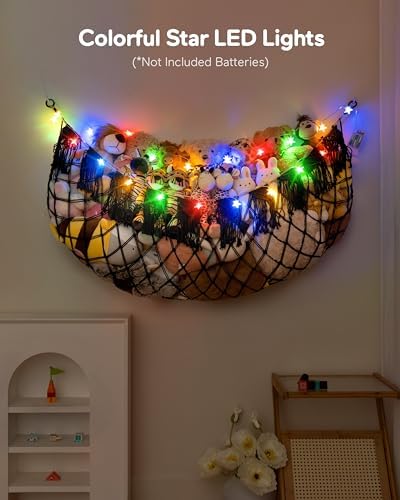 Boho Macrame Stuffed Animal Hammock, Falt Wall or Corner Hanging - Image 3