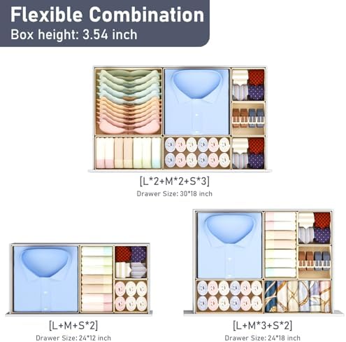 DIMJ Drawer Organizer Clothes - Image 4