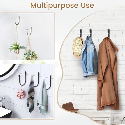 HIKMLK Minimalist Curtain Holdbacks 2pcs, 100% Cast Iron Solid Heavy Duty Metal - Image 6
