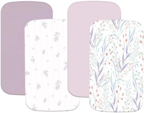 4 Pack Bassinet Sheets Compatible by Haleeone