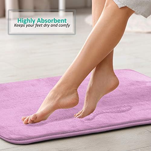 Clara Clark 3 Piece Bathroom Rugs Bath Mat Set, Velvet Memory Foam Bath Mats - Image 6