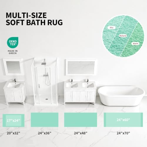 ILANGO Bathroom Rugs 70" × 24", Extra Soft Absorbent Microfiber Bath Rugs - Image 4