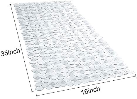 WELTRXE Non Slip Bath Mat Pebbles Bathtub Mat - Image 5