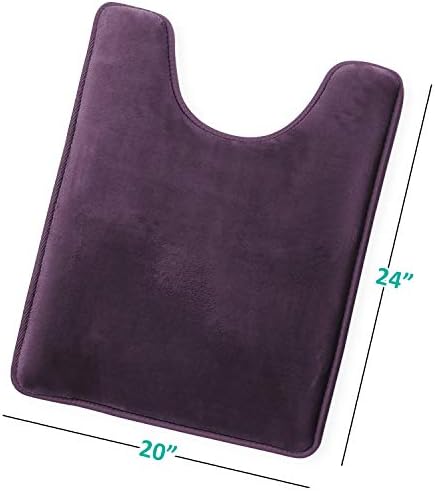 Clara Clark Bathroom Rugs, Velvet Memory Foam Bath Mat, Machine Washable Bath - Image 3