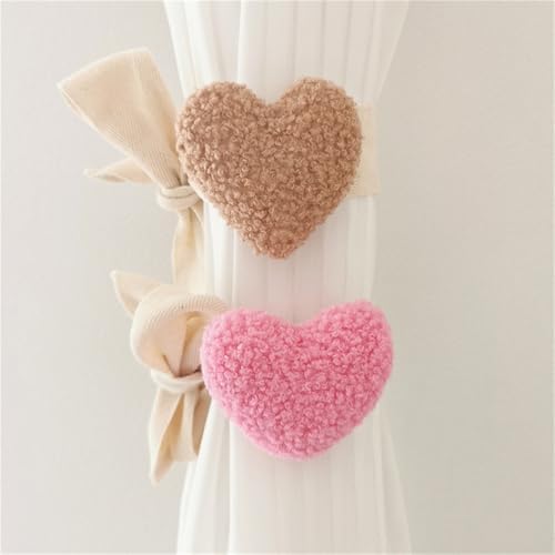2 Pack Curtain Tiebacks Cute Cartoon Love Curtain Ties, Bedroom Accessories - Image 2